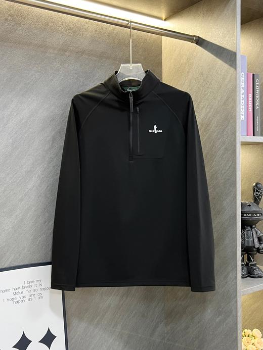 点此购买 比音勒芬秋冬季男士加绒立领长袖T恤衫 ss 340799 商品图2