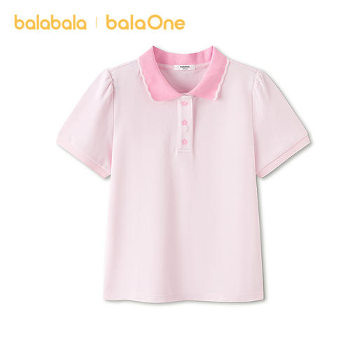 【balaOne】巴拉巴拉童装女童短袖t恤儿童2026新款夏装POLO衫甜美 商品图2