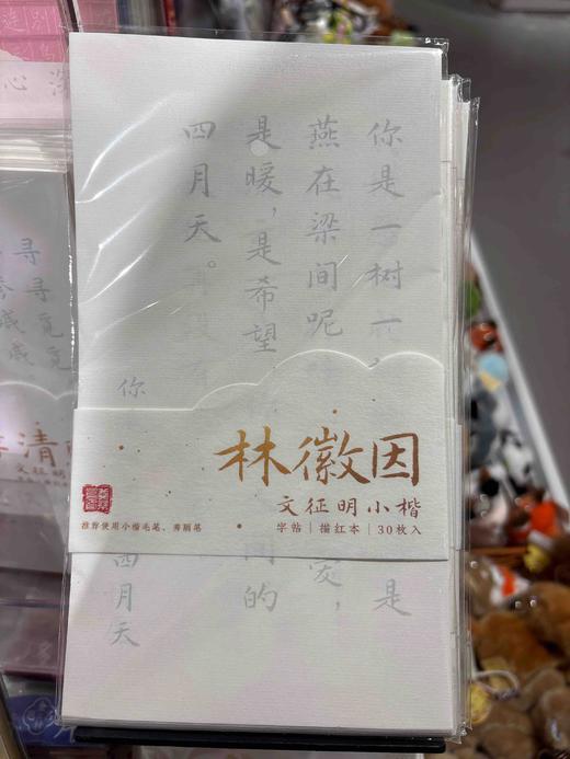 飞乐鸟*小楷书法字帖30张 林徽因125*4*225mm 30张/袋 商品图0