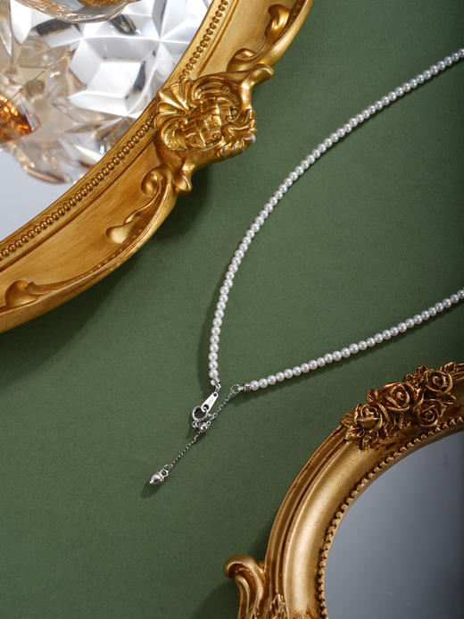 子佩集【南岸莹澈】银S925珍珠惜王妃项链【ZZXL048】蓝方块2602 商品图3