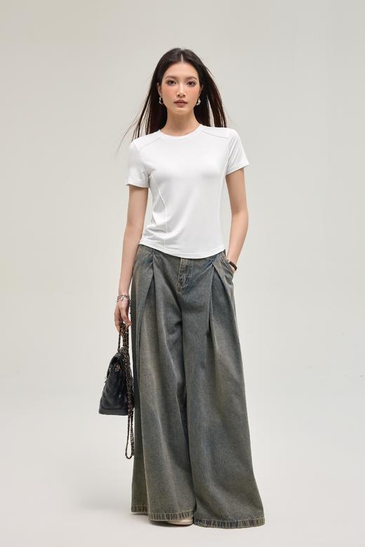 热卖中！！2026春夏新款正肩t恤女7A抗菌防蚊 敏感肌透气显瘦短袖打底衫 有效除臭T恤 内搭衣服上衣女 商品图5