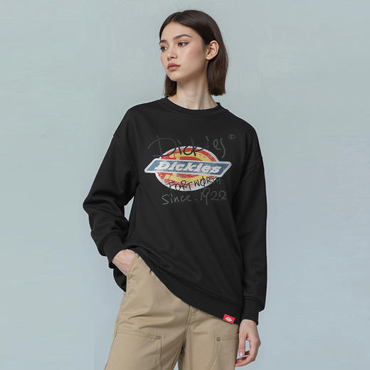 Dickies复古美式印花圆领卫衣男女同款宽松休闲情侣上衣DK0A88KQ 商品图0