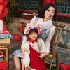 西子/冷清秋水貂毛条新中式提花夹羊毛无袖收腰旗袍/QPTJ0940 商品缩略图4