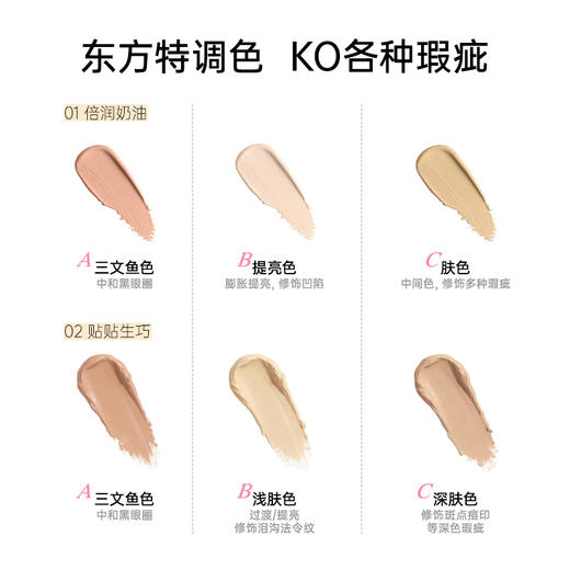 【新品上新】美诺柔贴三色遮瑕膏无妆感遮瑕斑点痘印滋润持久 商品图2