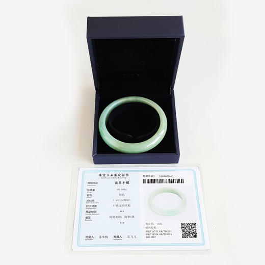 【天然正品】A货翡翠天然精品正桩细腻无纹裂糯种黄加绿59号翡翠手镯59号（皆取最大值）260625AH24 商品图1