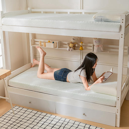 水漾家纺-宿舍单人床可拆卸针织7区抗压护脊记忆棉床垫 商品图7