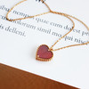 【天然正品】AU750玫瑰金简约时尚定制款爱心造型玛瑙吊坠项链10.3*9.1*2.7MM（皆取最大值）44CM（长度可调节）090226NJS19 商品缩略图3