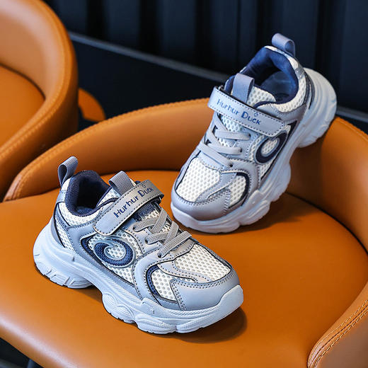 【小黄鸭】春夏季新款儿童老爹鞋男童女童运动鞋中大童亲子鞋潮酷大童鞋26-37 商品图2