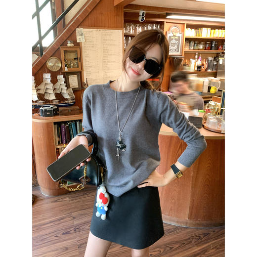 <曾小咸推荐>3.2现货秒杀！微信超特价！2色韩系灰色毛呢包臀裙半身裙 日常139.99 立减70 秒杀69.99！ 商品图3