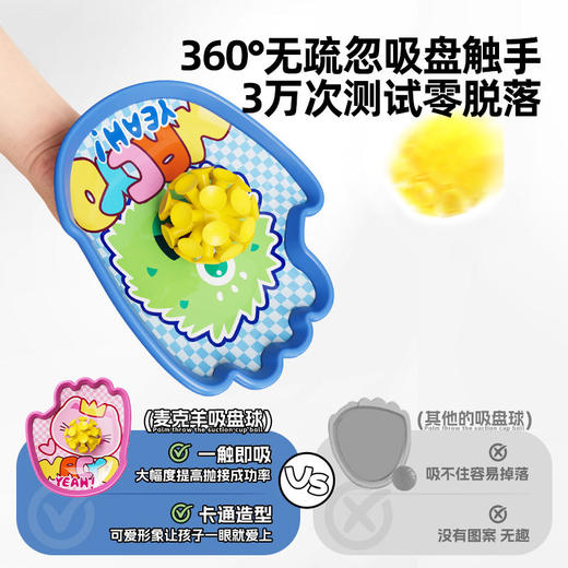 【一触即吸 接球快准狠】MACYO/麦克羊吸盘接抛球篮球接球玩具亲子互动儿童幼儿园小学生户外运动游戏玩具 商品图1