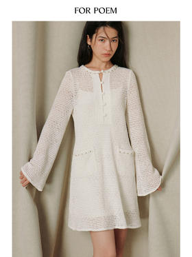 ForPoem 26/SS 原创设计钩针度假连衣裙