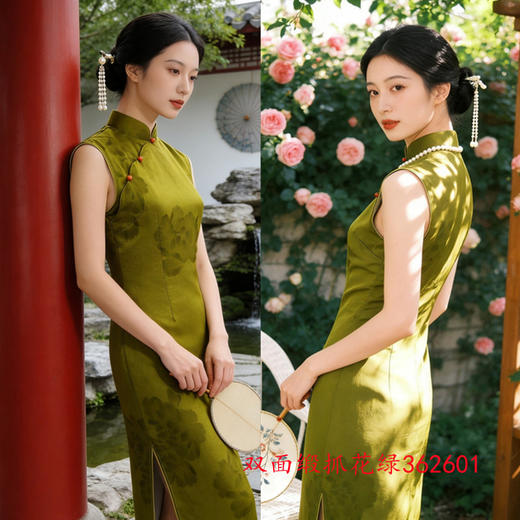 时尚改良新中式年轻少女款，长款无袖港风旗袍GX-362601 商品图1