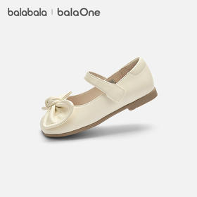 【balaOne】巴拉巴拉童鞋女童公主鞋2026夏新款甜美蝴蝶结小皮鞋