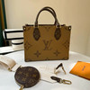LV on the go 拼色老花 小号 托特包 商品缩略图0
