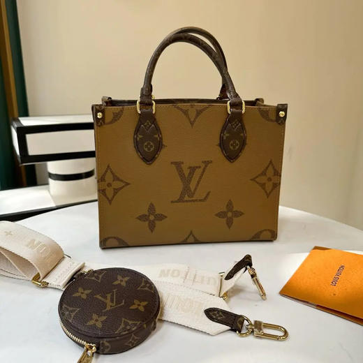 LV on the go 拼色老花 小号 托特包 商品图0