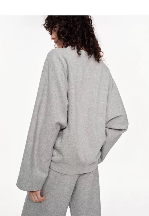 一店z 【三层结构空气层】Moc龟背肌理不易皱"轻暖"套装V领卫衣+弯刀裤 商品图6