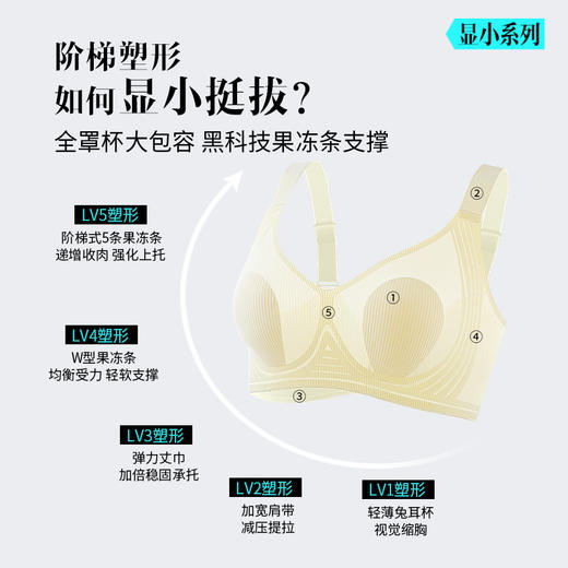 【润微内衣99元/2件! 】润微兔耳朵薄款大胸显瘦内衣文胸氧气茶肌 商品图8