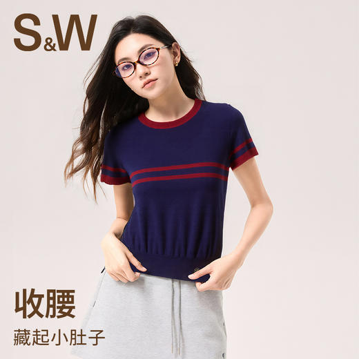 【SW速惟】针织休闲显瘦速干毛衫短袖4325 商品图3