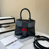 德尔沃 brilliant mini 黑色 红扣 box牛皮 手提包 商品缩略图0