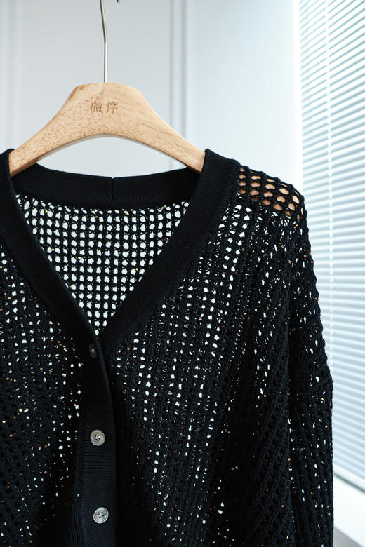 夜繁星|设计感细闪亮片开衫 商品图1