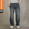 DRONKOO 2026 正常腰老花钮扣微弹中厚牛仔长裤 商品缩略图0