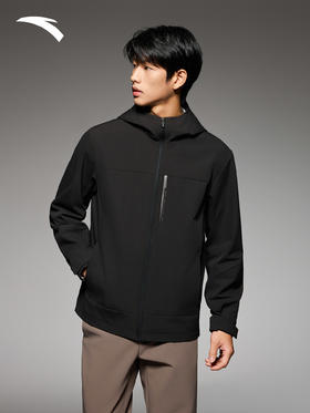 安踏零压型壳丨无氟防泼水外套男士丝光绒保暖风衣夹克152617603S