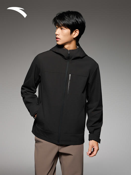 安踏零压型壳丨无氟防泼水外套男士丝光绒保暖风衣夹克152617603S 商品图0