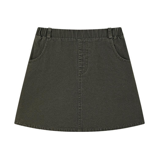 💕春3童装休闲水洗牛仔抽皱半身裙 商品图4