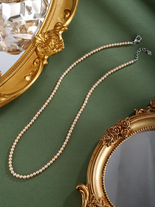 子佩集银S925珍珠惜王妃项链【ZXLY3.5-4MM】珠串2602 商品图4