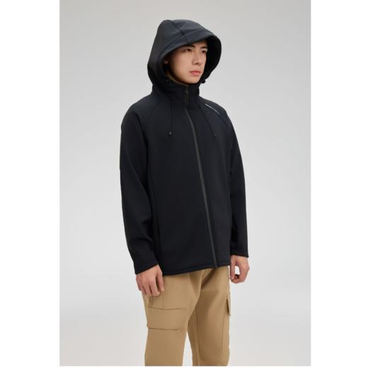 2026春秋季长袖防风防水连帽休闲弹力软壳外套春季夹克1Q1113101 商品图0