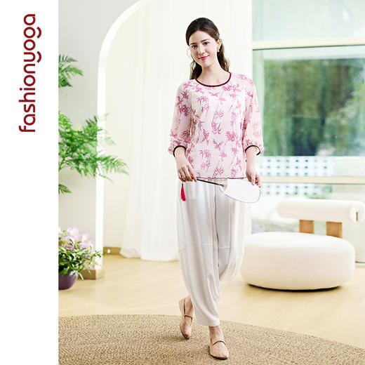 凡圣瑜伽优雅竹韵纹外搭 F15375 商品图8