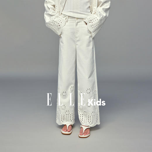 💕春3童装镂空绣花牛仔裤 商品图0