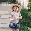 【宝宝服饰】嫚熙童装清凉透汽儿童2026春夏季新款女童套装女宝花苞裤短袖T恤 商品缩略图3