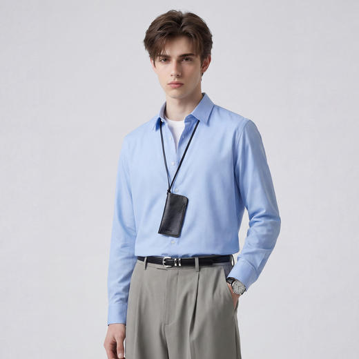 [100%棉&免烫抗皱】圣得西长袖正装衬衫男士2026新款春季商务上衣 商品图11