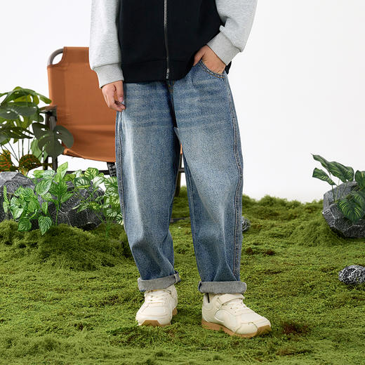 【软牛仔裤】棉花堂牛仔长裤  软牛仔  柔软舒适   挺阔有型  百搭 时尚  FD61115 商品图5