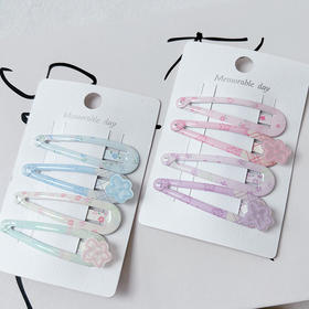 碎花封油BB夹组合发夹（4个）-纪念日百货门店同款169149396