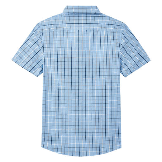 德鲨夏新款短袖格子衬衫男青年时尚休闲上衣男装打底衬衣 商品图1