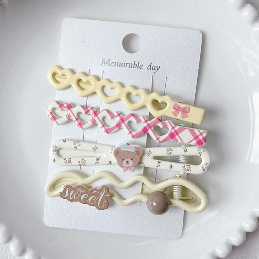 萌趣长型边夹组合发夹（4个）-纪念日百货门店同款169099051 商品图2