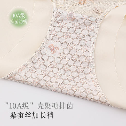 【3条更值❗️夏日限定山茶花内裤】无痕大包臀 不夹屁屁 不夹裆 性感迷人 穿出蜜桃臀！桑蚕丝高腰收腹裤性感蕾丝女大码三角底裤头提臀 商品图3