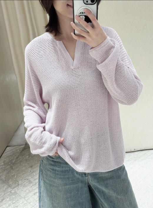 初九上新 开门红秒杀‼️小禾渠道圆正 女士宽松丝麻长袖上衣 商品图8