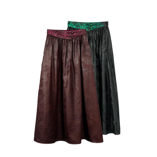 ³【南宋香云纱半身裙】宽松桑蚕丝时尚百搭A字裙 100桑蚕丝 25090 XN03-SD-NSSF 商品图0