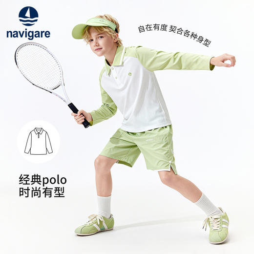 【纳维凯尔】【120-160】Navigare意大利小帆船男女童长袖t恤POLO衫 商品图2