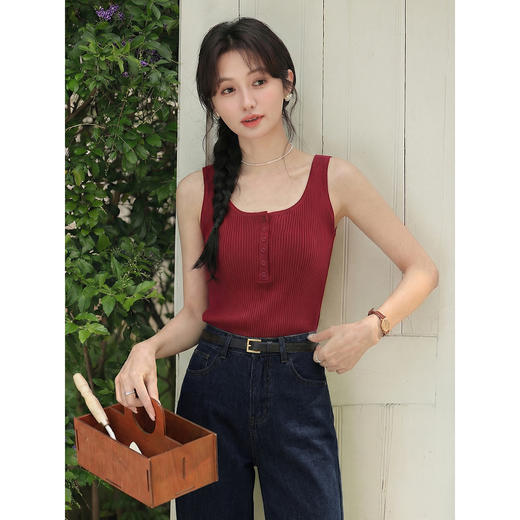 鹿向南【0226/20:00新品前1小时7折】黑色背心吊带 商品图3