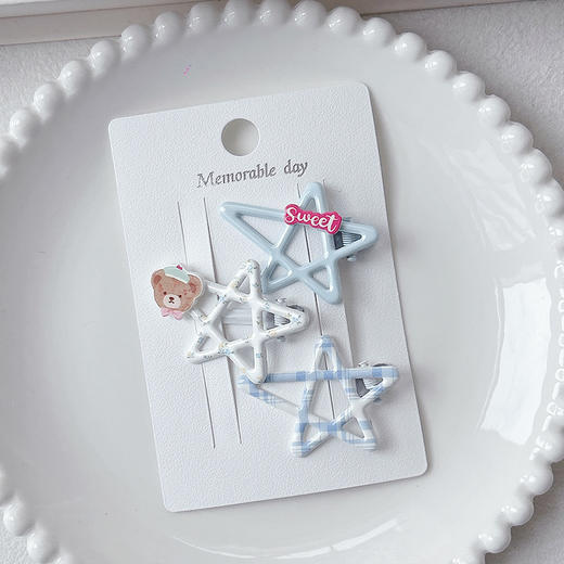 星星珠光组合夹组合发夹（3个）-纪念日百货门店同款169099034 商品图1