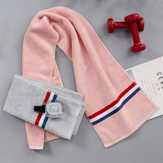 【品牌直发】加倍生活 塞维斯全棉运动毛巾 加长设计25x110cm 新疆长绒棉吸湿速干运动巾 商品图2