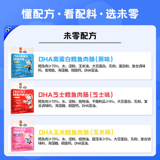 未零DHA高蛋白鳕鱼肉肠70g进口鳕鱼肉0反式脂肪酸 商品图4