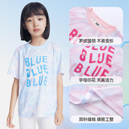 女童SORONA圆领短袖针织衫夏季新款安奈儿童装EG621705 商品图4