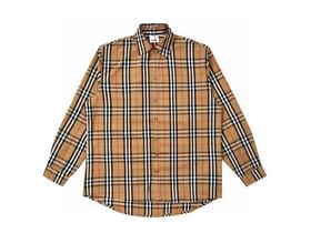 点此购买 巴宝莉春秋季男女款经典格子长袖衬衫 lhy 340784
