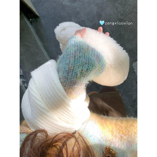 <曾小咸推荐>3.24现货秒杀 ！微信超特价！韩系彩色条纹毛衣 日常189.99 立减100 秒杀89.99！！ 商品图3