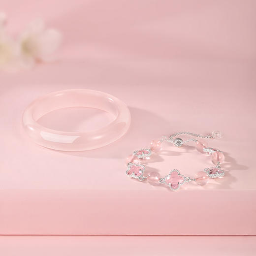 金六福吉祥浅粉樱樱幸运草套装★ 商品图2